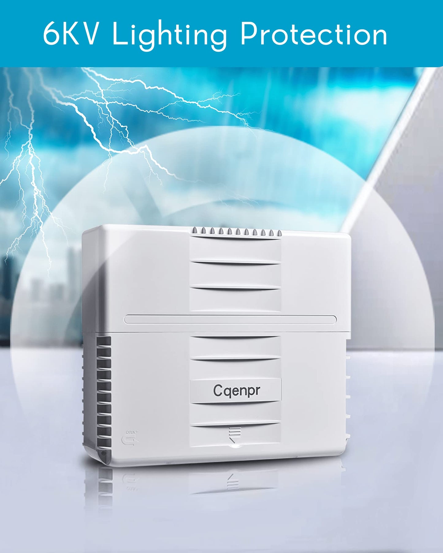 Cqenpr Outdoor Poe Switch with 8 Port Poe+2G Uplink+1SFP Slot, IEEE802.3af/at/bt, All-in-One Box, 60W PoE++, 120W High Power Output, Play & Plug, Fan-Less Unmanaged, AI Watchdog.