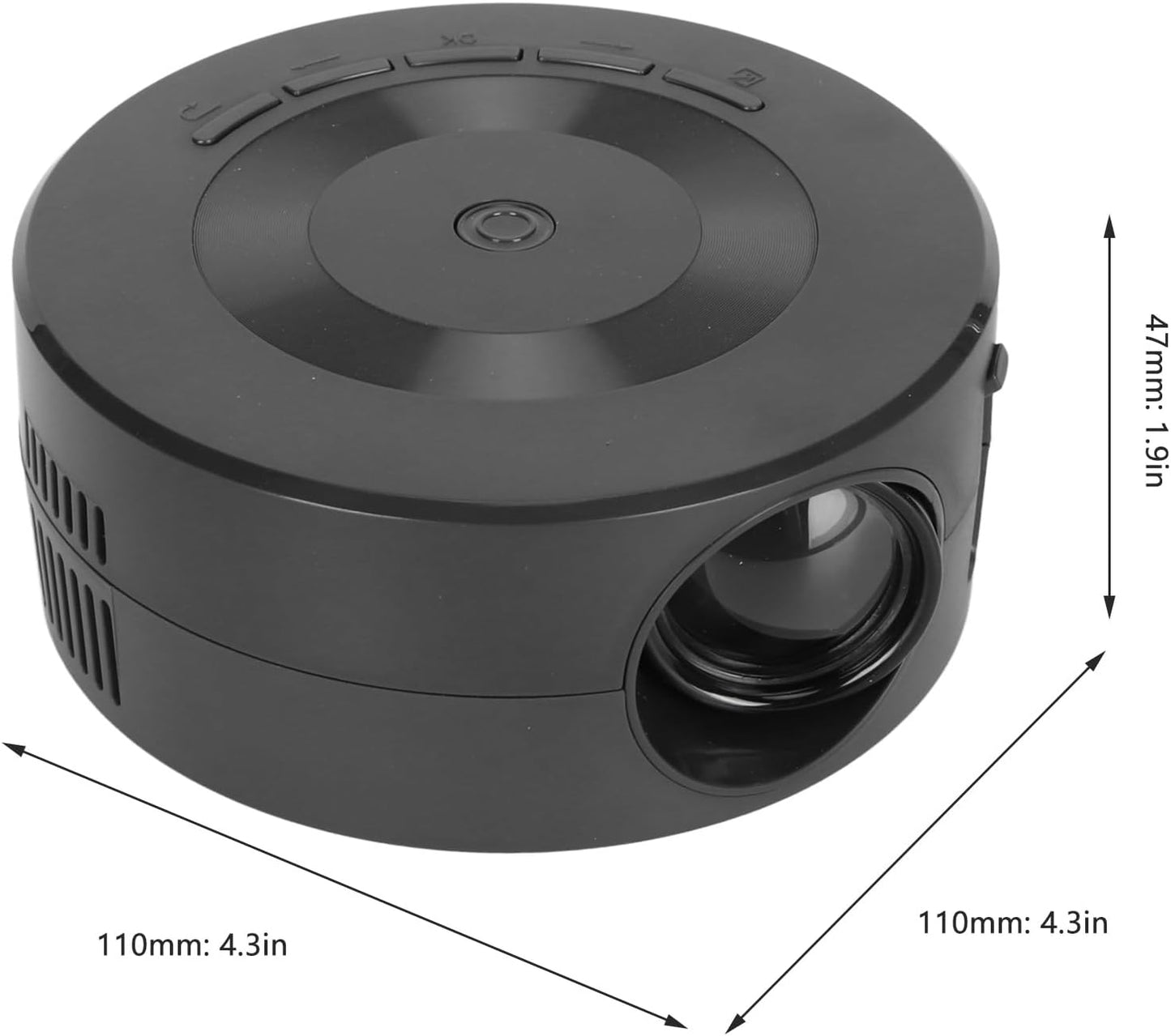 Ejoyous 1080p Mini Projector, Portable Small Video Projector Home Theater LED Movie Projector with Same Screen Function
