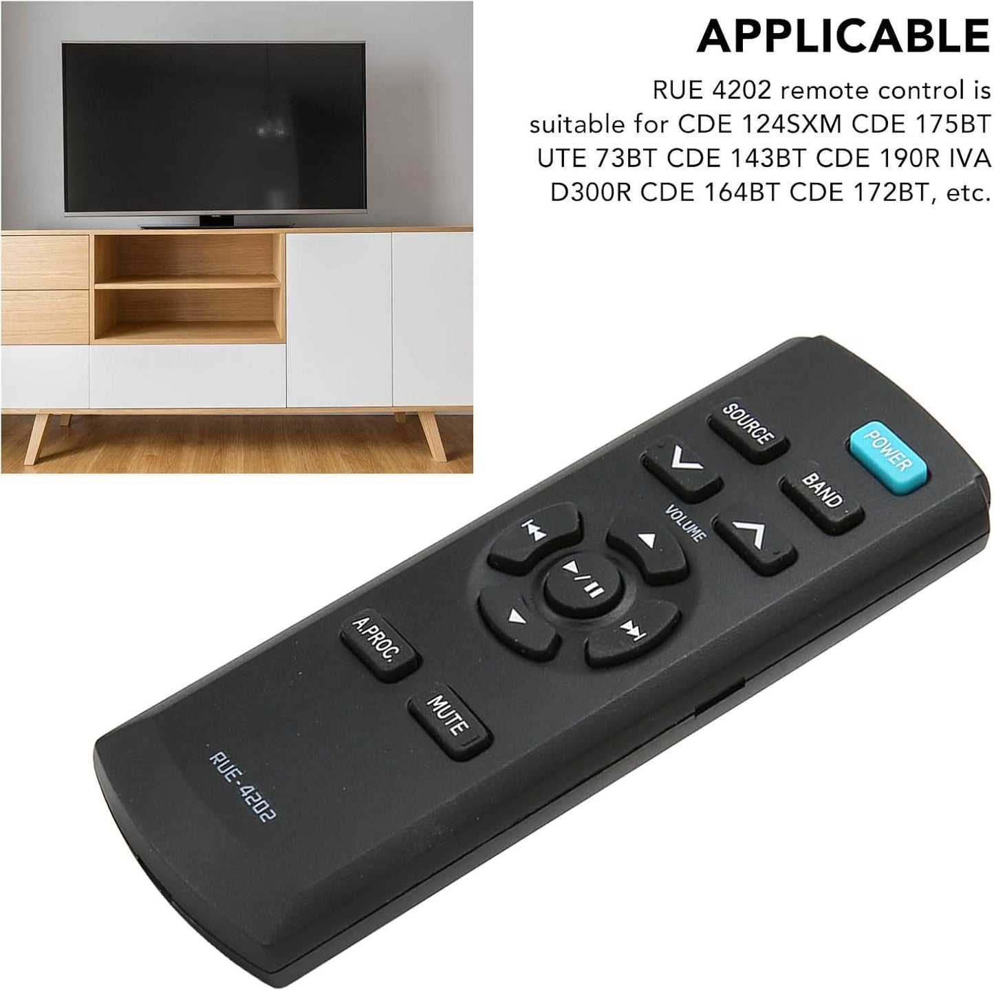 ciciglow 4202 124SXM, 175BT, 73BT, 143BT, 190R, D300R, 164BT, 172BT, Alpine Remote Control, RUE Replacement - for CDE