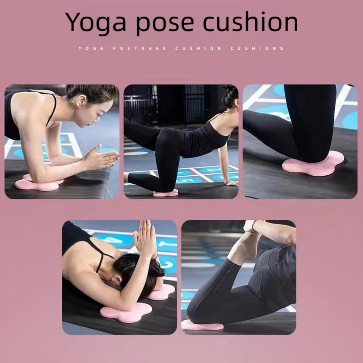 Kenhihi Yoga Knee Guards (Set of 2) - Male and Female Yoga Props and Accessories for Fitness, Travel, Meditation, Kneeling, Balance, Floor, Pilates Pads for Knee and Elbow (Purple)