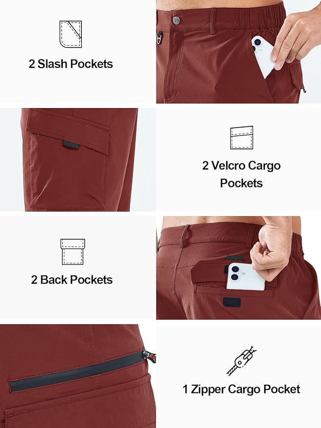 NORTHYARD Men's Cargo Hiking Shorts 9" Lightweight Outdoor Tactical Work Camping Sport Golf Casual Travel Fishing Multipocket