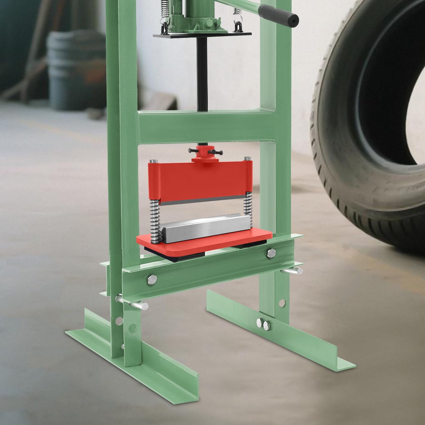 BOPRCSH 12inch Press Brake Attachment, Hydraulic Shop Presses Bending Brake Metal Bending Machine, Heavy Duty Metal Bending Tool for 12 or 20-Ton Hydraulic Workshop Presses (Red)