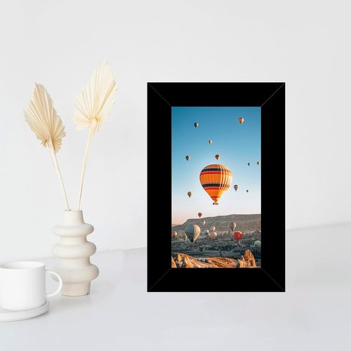 JCJMY 3x5 Picture Frame - Black Tabletop Design with Shatter-Resistant Plexiglass