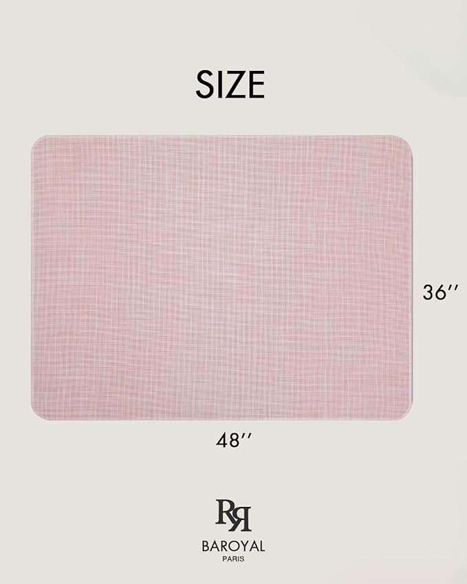 BARoyal Office Chair Mat for Hardwood Floor Under Desk Computer Rolling Chair Mat for Wood/Tile Floor Non-Slip Heavy Duty Desk Rug PVC Plastic Hard Floor Protector 36" x 48"(Blush)