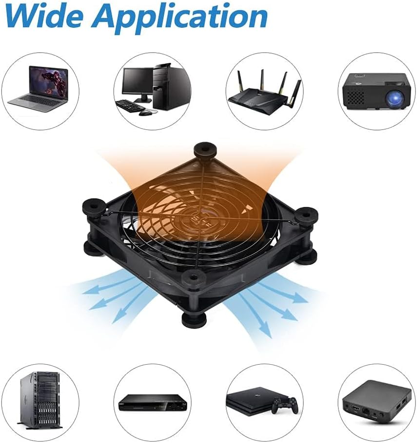 SCCCF 140mm 5V Quiet USB Portable Cooling Fan for Flat Panel TV Receiver Router DVR PlayStation Xbox Computer Cabinet