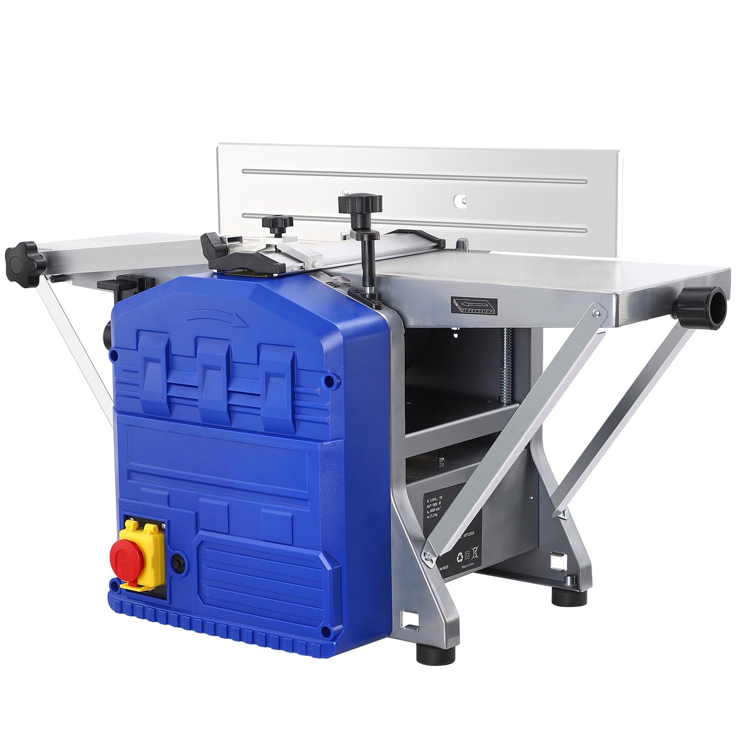 GarveeTech Powerful Benchtop Planer, 1250W Power, Low Noise & Low Dust Work, Thickness Planer Extended Infeeding Table, Ideal for Hard & Soft Wood