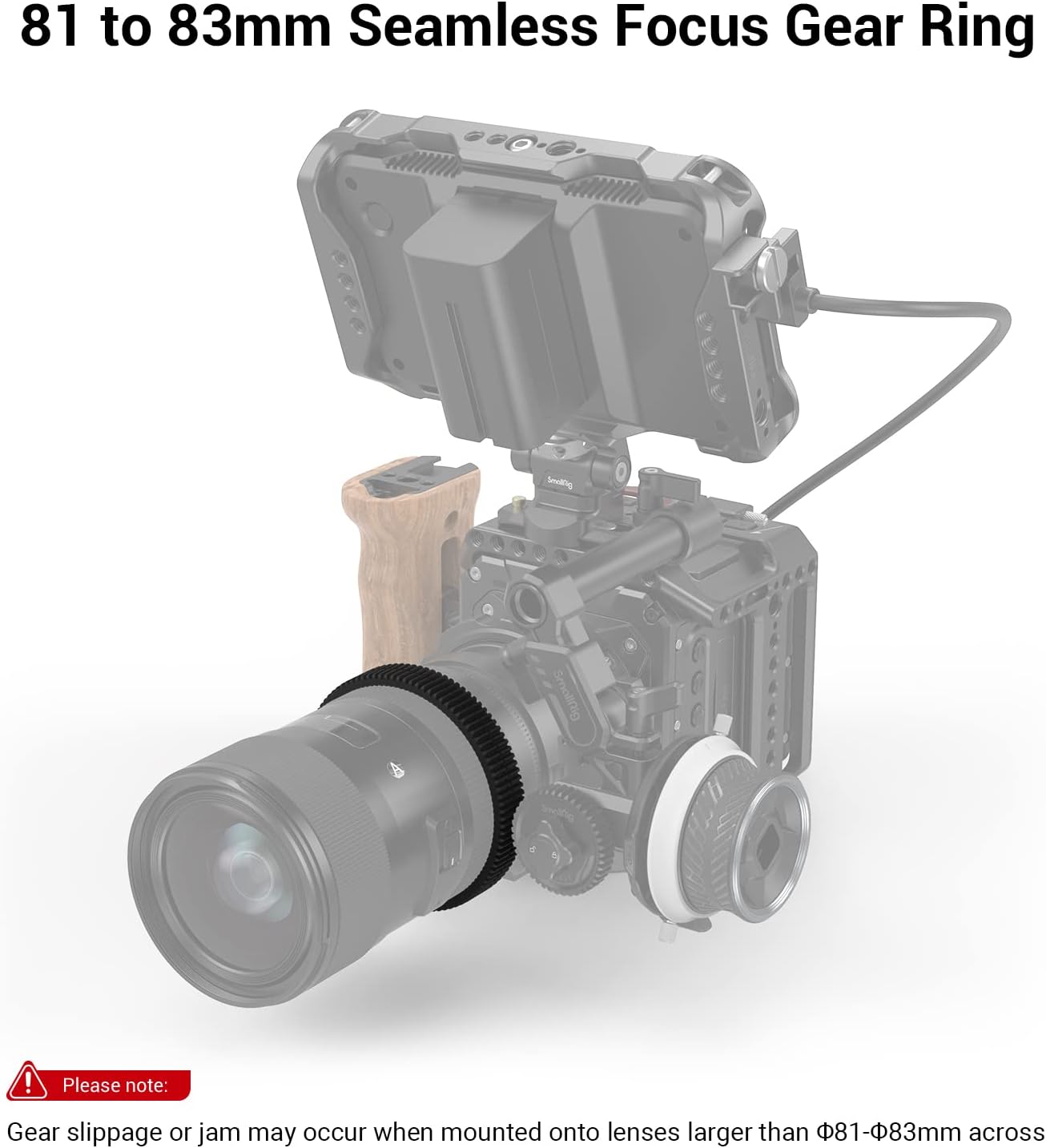 Seamless (81mm 83mm) 3296 SmallRig Focus Gear Ring