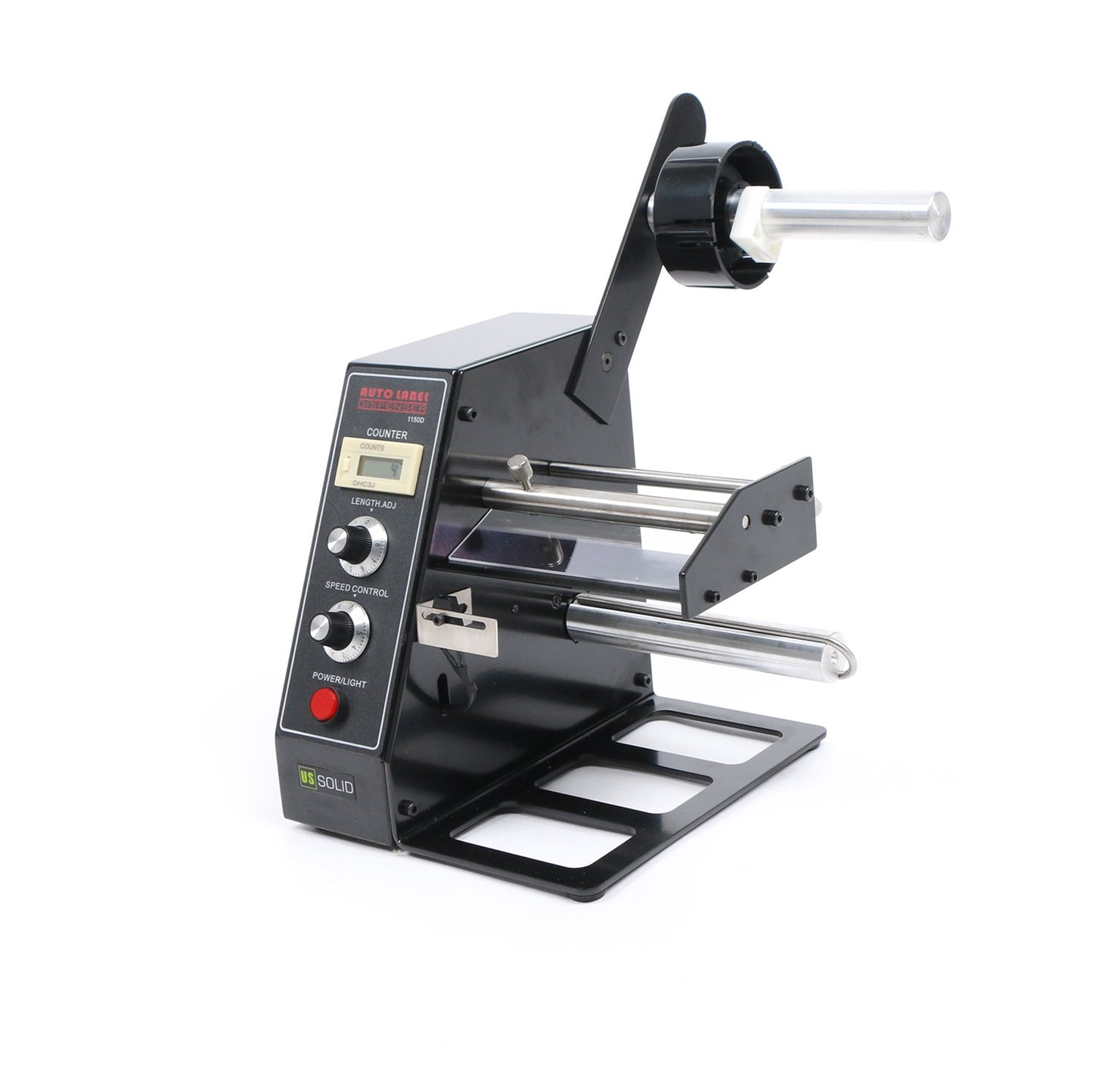 U.S. Solid Automatic Label Dispenser Machine Label Stripper Separating Machine Speed Control 3-10 m/min, Auto Counter 0-999999 with Memory Function, Protect Function Fast Motor