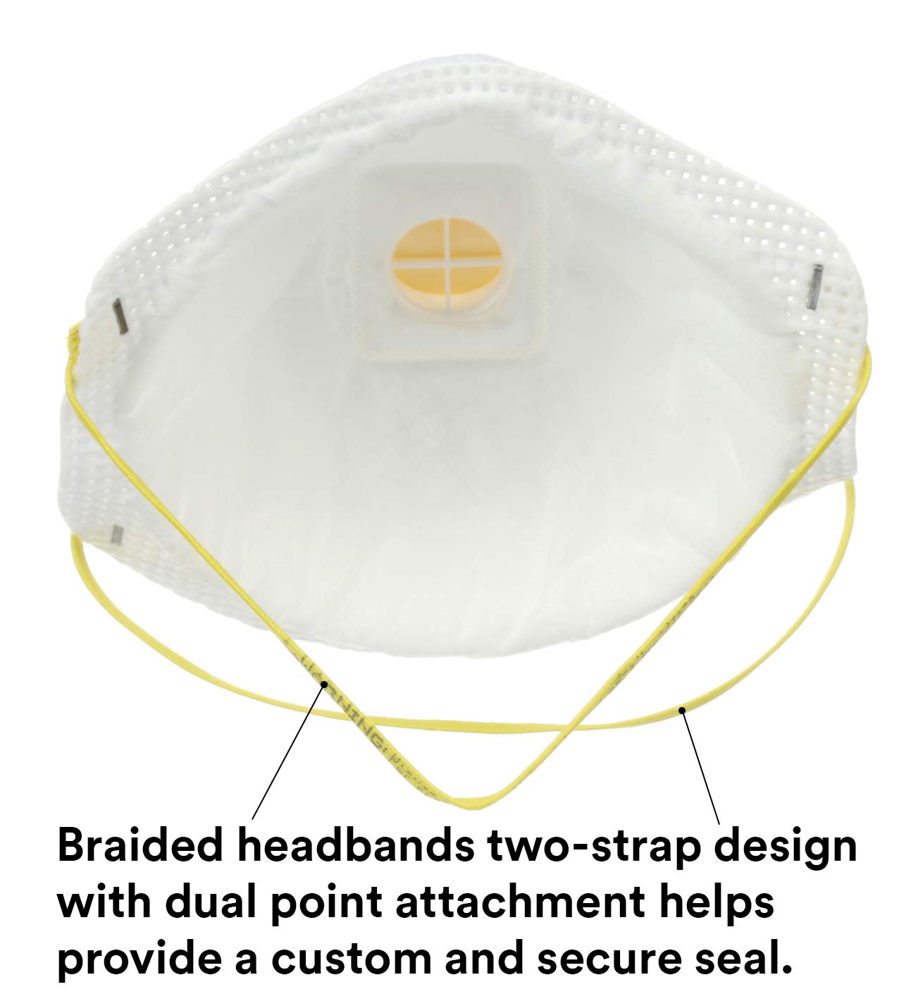 3M 8511 Particulate Disposable Respirator, N95, Pack of 80, NIOSH Approved, Cool Comfort and Fewer Pressure Points with Dual Attachment for Grinding, Sanding, Sawing, Sweeping, Dust, Smoke