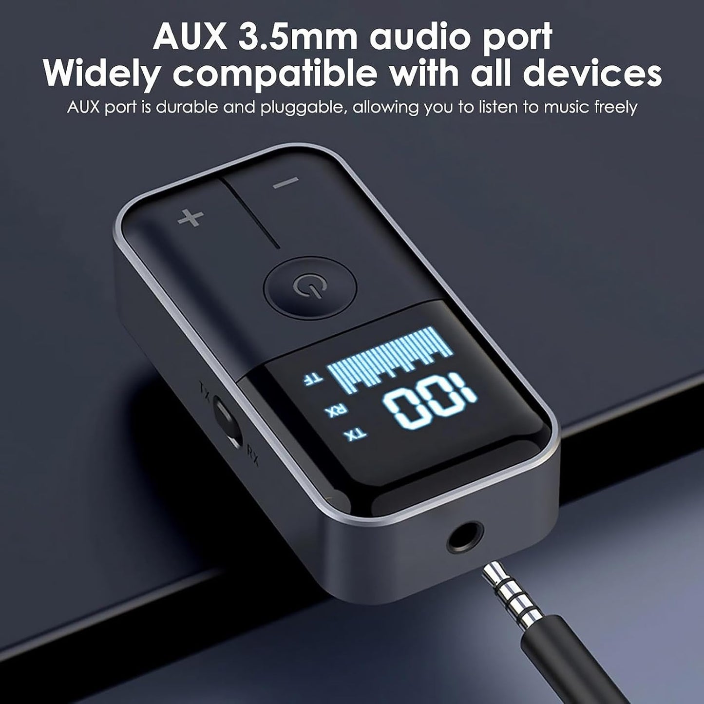 ZEZEFUFU 5.4 MP3 3.5mm Bluetooth Transmitter Receiver Adapter Wireless Audio Adapter Player Aux