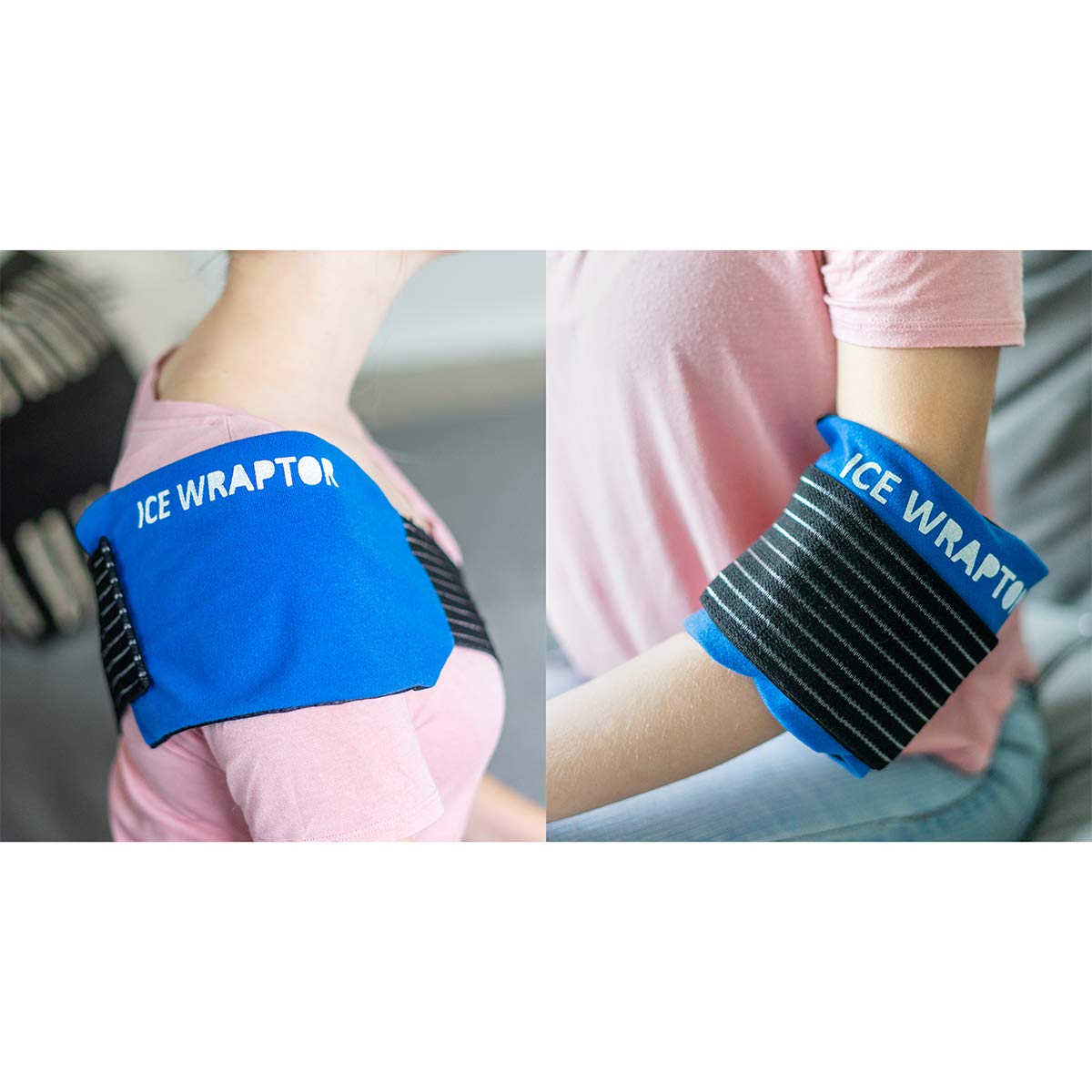 ICE WRAPTOR XL Ice Wrap for Big Body Parts — Extra Large Cold Therapy Pack with 57" Stretch Band Fits Plus Size Thighs, Hips, Back, Shoulders & More — Reusable, Plus 2 Free Ice Packs