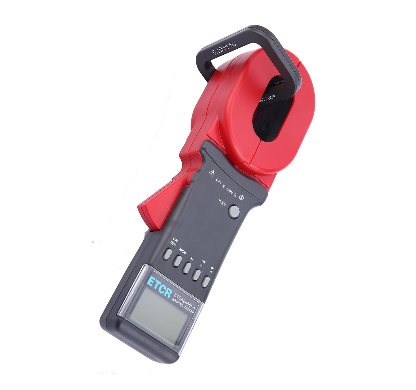 ETCR ETCR2000C+ Digital Clamp Ground Earth Resistance Meter Tester 0.01-1200Ω, 0.00mA-20.0A, Clamp Size 65mm×32mm