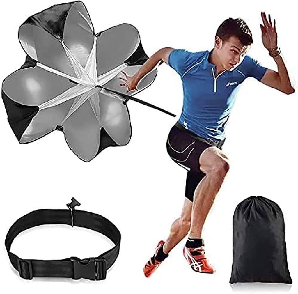 BULLETSHAKER Running Speed Training Football Parachute - 48" Inch for Kids Resistance Sprint Trainer - Chute Soccer Training