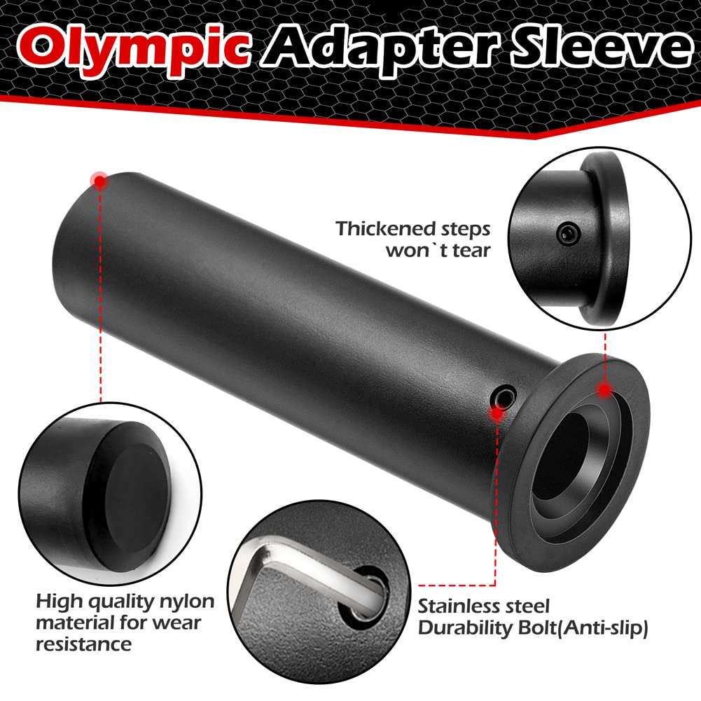 Abnaok Olympic Adapter Sleeve - Converts 1" Standard Weight Plate Posts to 2" Olympic Weight Plate Posts