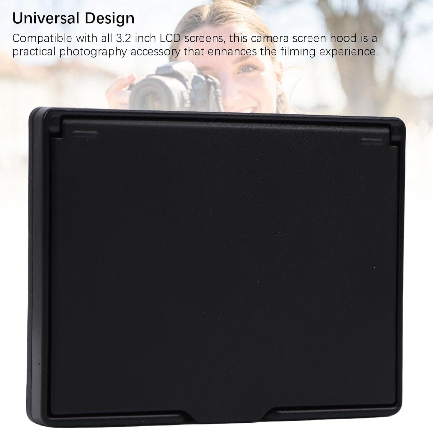 3.2 Inch Bewinner LCD Screen Hood, ABS Flocking Universal Foldable Sun Shade Cover for Camera LCD Display, Anti Glare