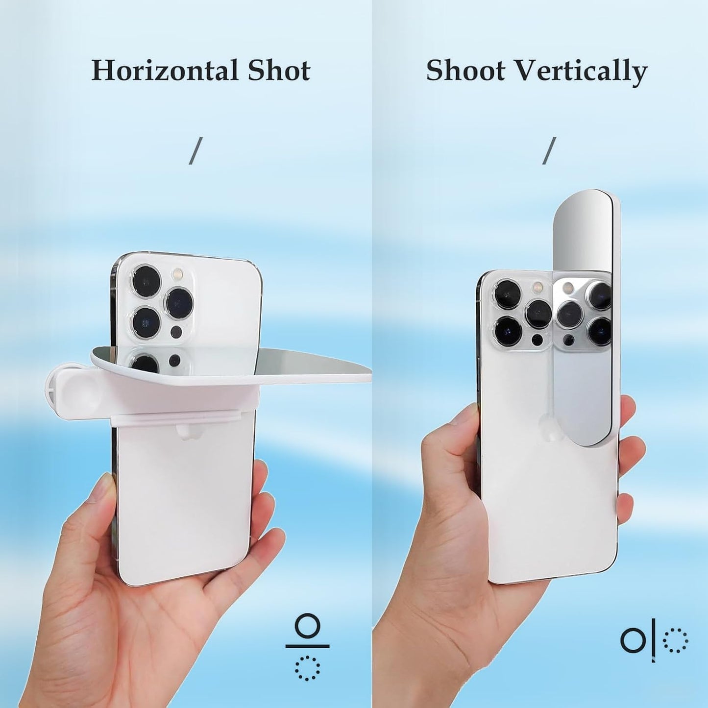 2-in-1 Sky Mirror Reflection Selfie Clip Kit Mirror & Reflection Filter Compatible with iPhone/Android Rear Camera