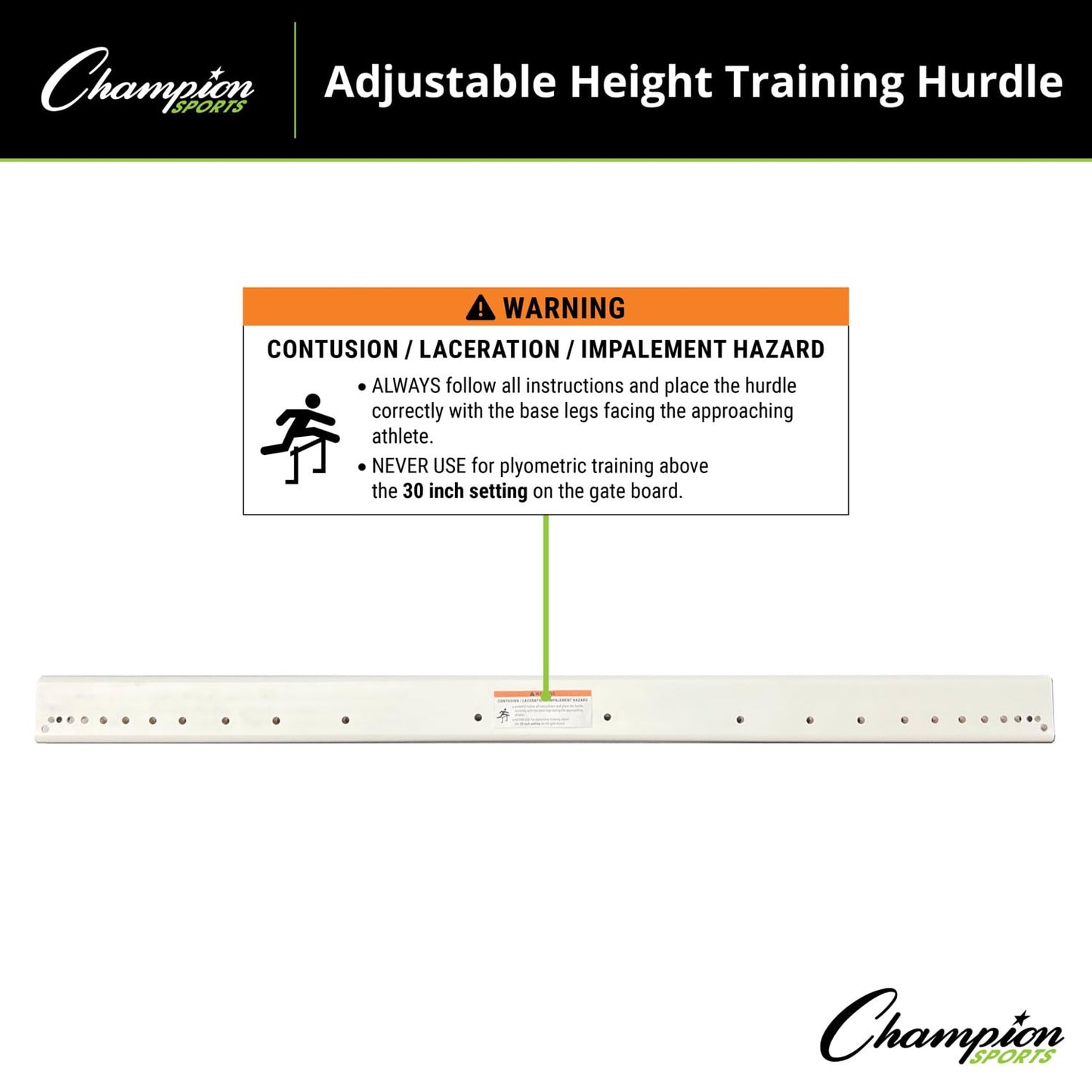 Champion Sports Adjustable Height Training Hurdle, Red