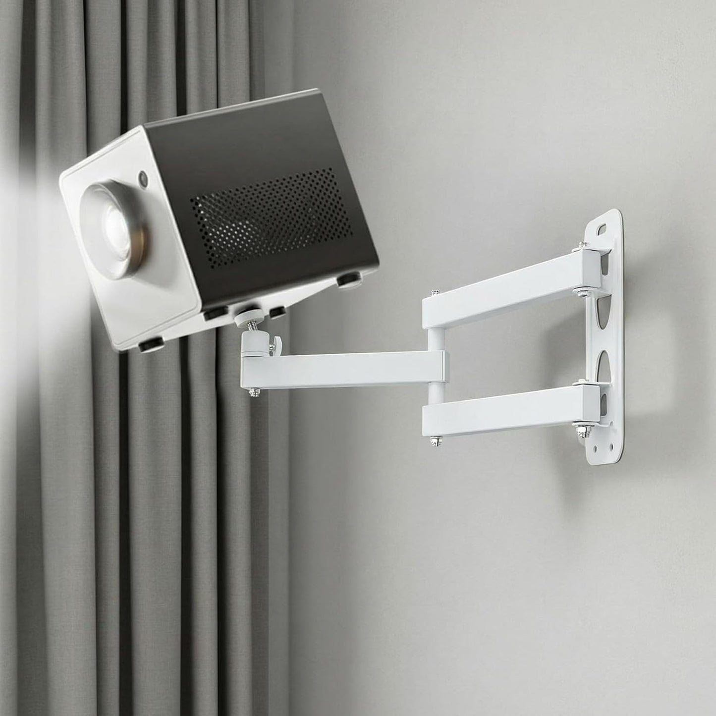 CroBlissful 360 1/4" Foldable Projector Wall Mount, Ceiling Projector Mount, Universal Adjustable Rotation, Projectors