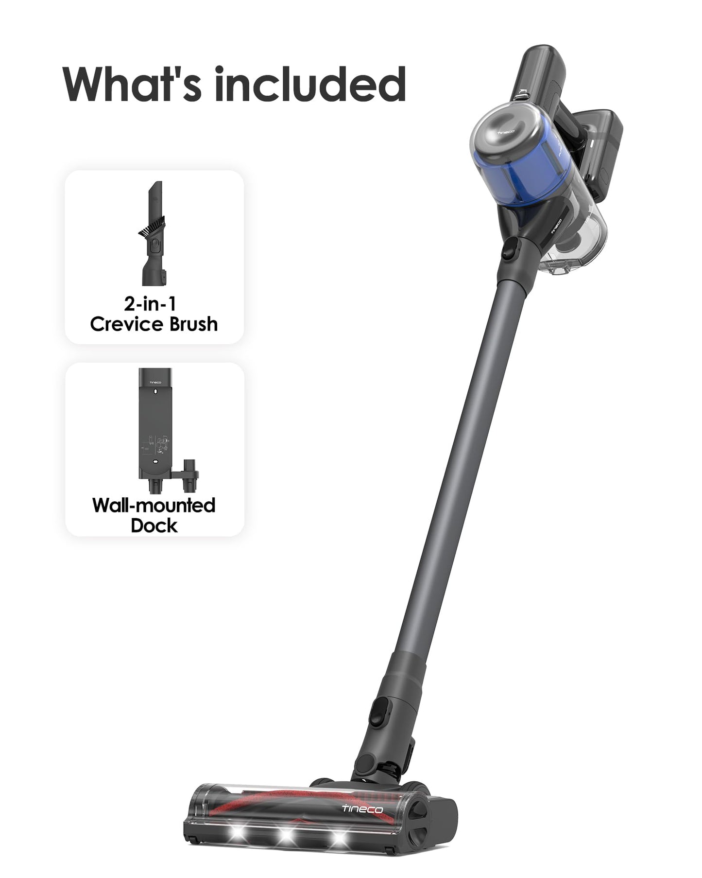 Tineco Pure ONE S30 Cordless Vacuum Cleaner, 150AW Powerful Suction, Zero Tangle Brush, Up to 65min Runtime, Stick Vacuum Cleaner for Pet Hair, Carpet & Hard Floor