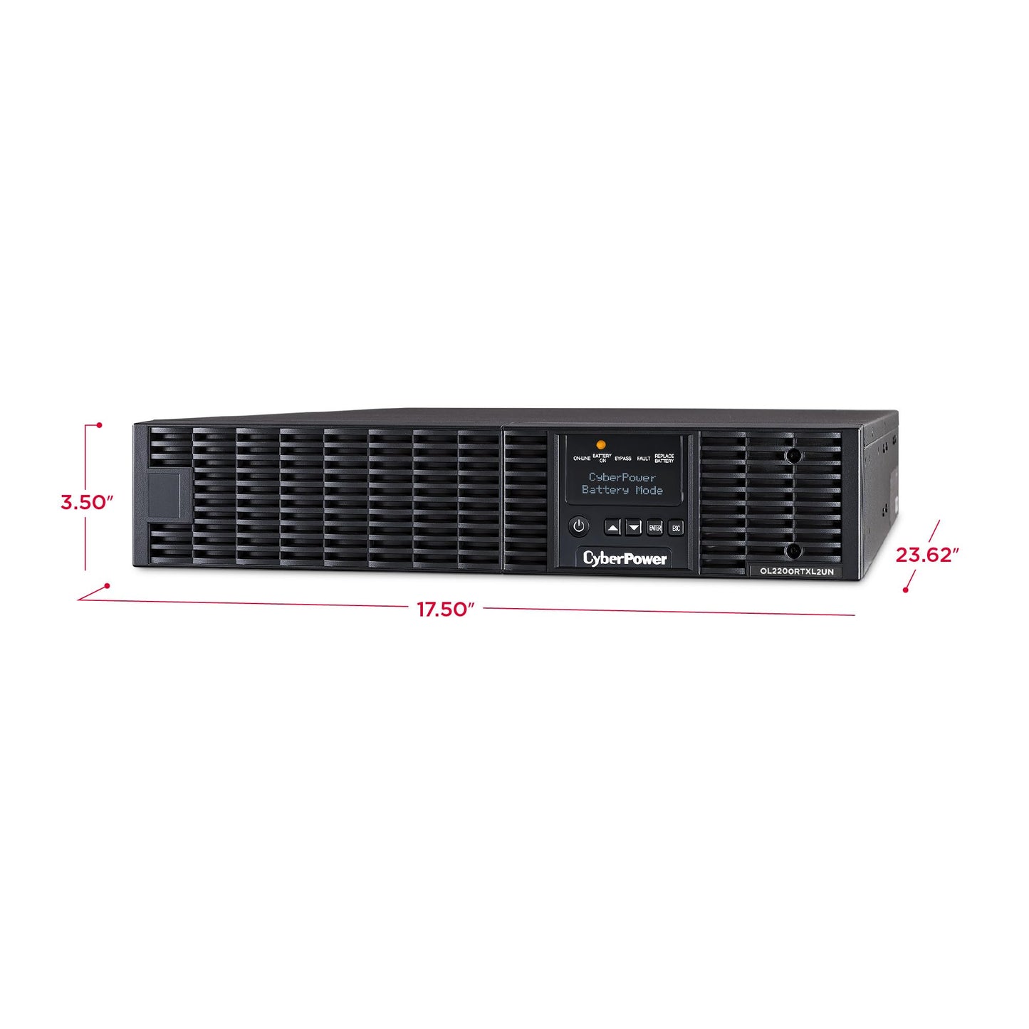 CyberPower OL2200RTXL2UN Smart App Online UPS Battery Backup and Surge Protector, 2200VA/1800W, 7 Outlets, 2U Rack/Tower, Pre-Installed RMCARD205, EBM Option, UL Certified