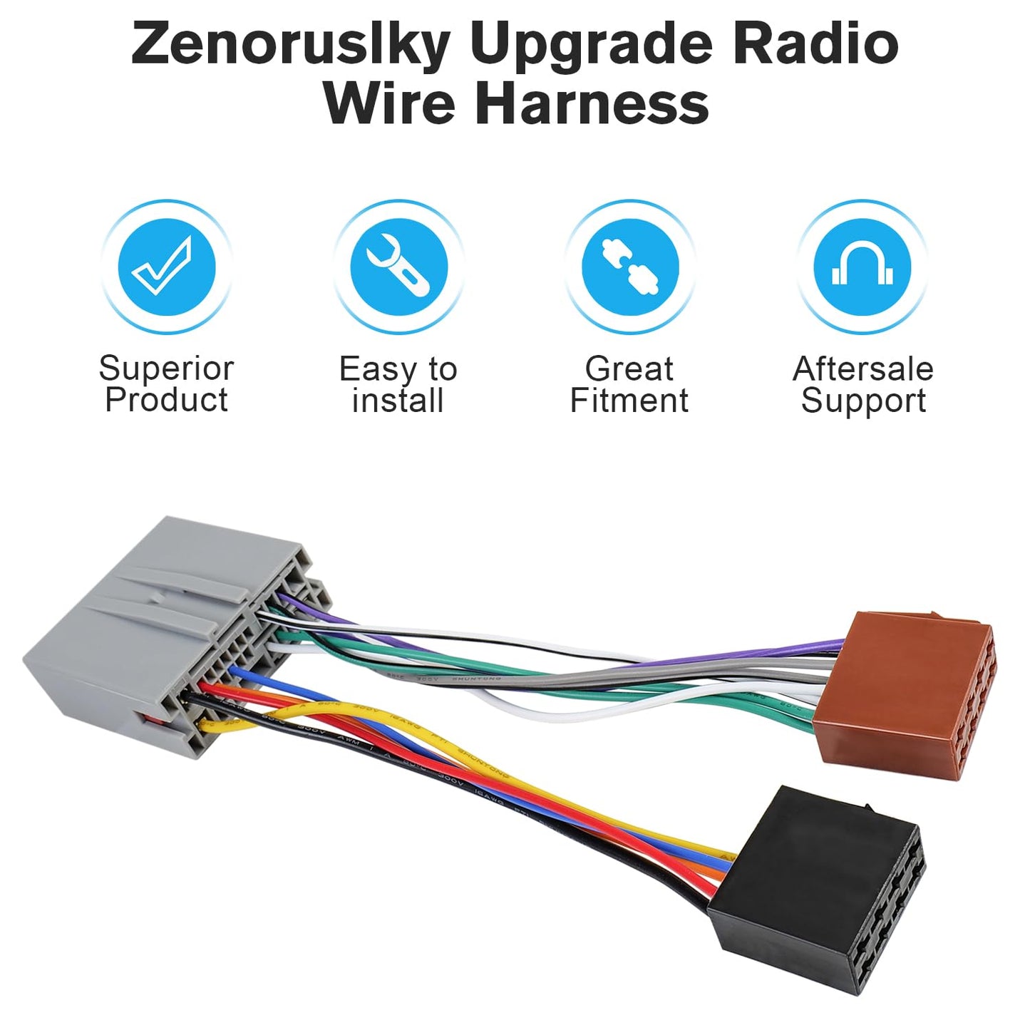 16Pin-24Pin F-150 F-250 F-350 F-450 F-550 Radio Wiring Harness Adapter Kit Compatible with Ford Explorer Lincoln