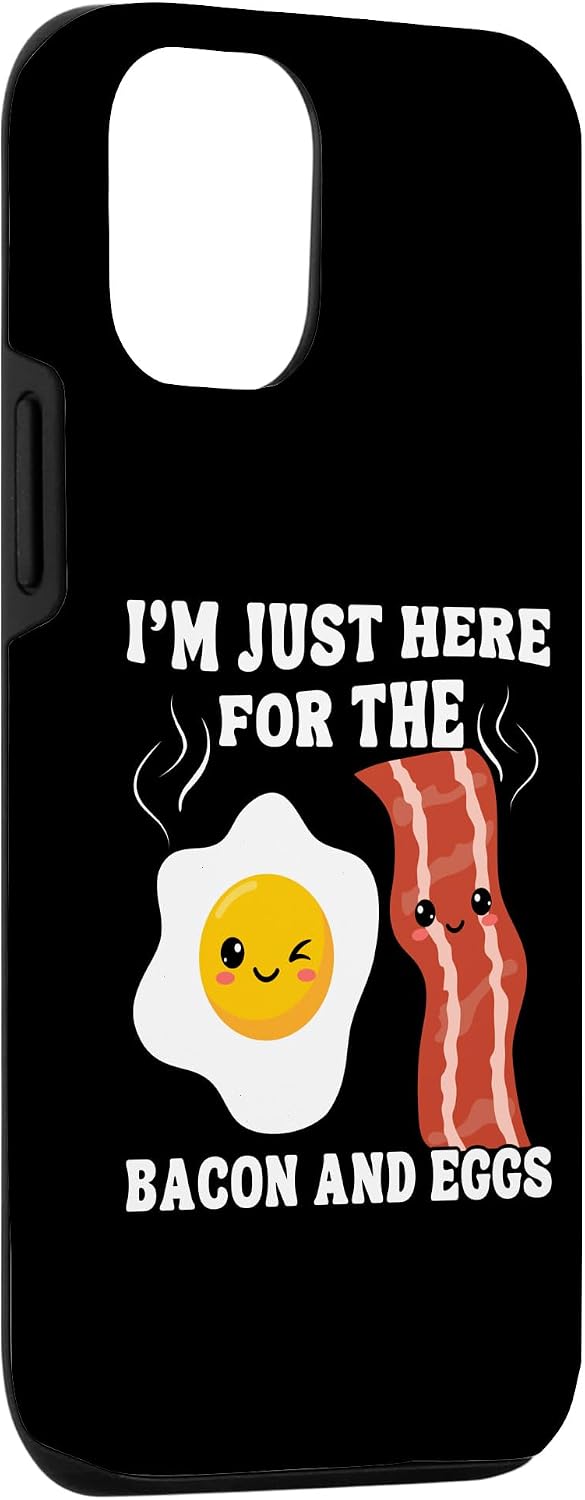breakfast lover with egg and bacon 12/12 iPhone Pro I'm just here for the bacon and eggs - fried eggs and bacon Case