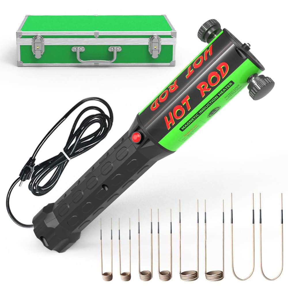 Magnetic Induction Heater Kit - 1200W 110V Hand Held Automotive Heat Tool For Rusty Screw Removing with 8 Coils and Box