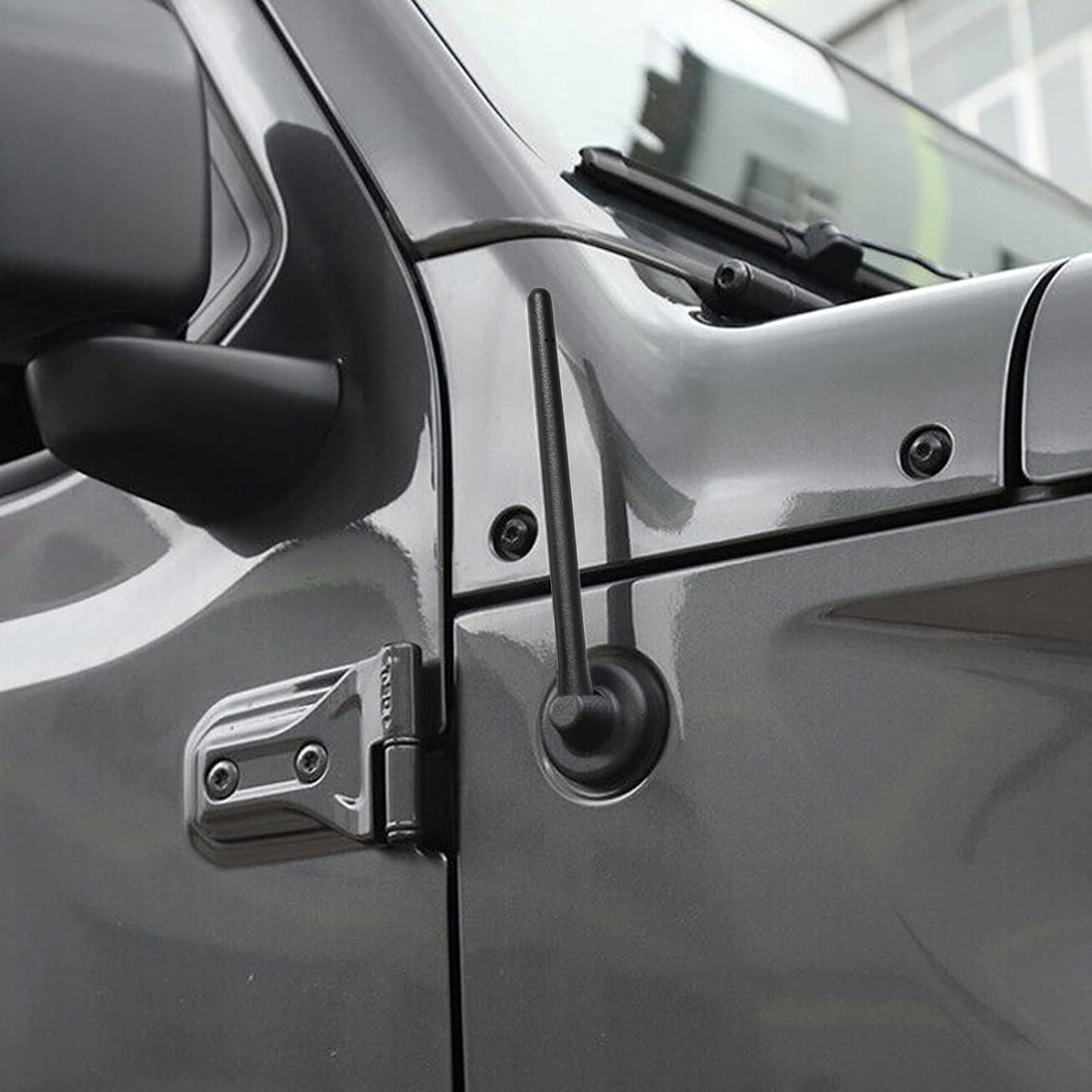 KSaAuto 2007-2026, Short Antenna Compatible with Jeep Wrangler Gladiator JK JL Carwash Proof Jeep Antenna Replacement