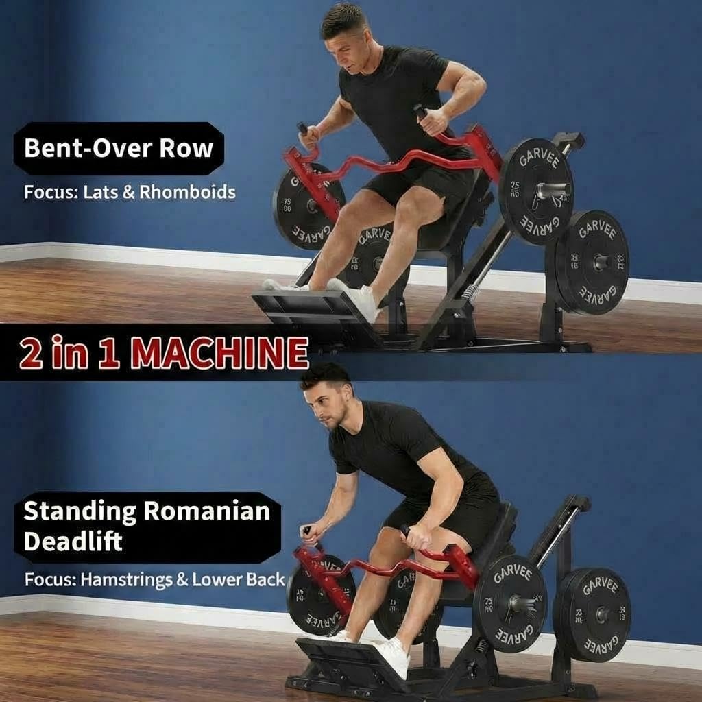 Linear Row Machine for Home Gym, Back Row Machine with Linear Bearing - Plate Loaded Seated Row Machine Protects Lower Back,Back & LAT Training Equipment, Gym Equipment for Small Spaces(NO Weights)