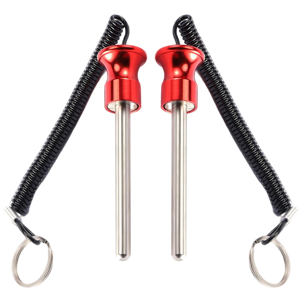 Gym Pin, Weight Stack Pin, Magnetic Weights Pin, Universal Magnetic Weight Pin with Pull Rope, Gym Pins for Weight Stack, Home Gym Parts, Exercise Machine Parts & Accessorie (Red *2)