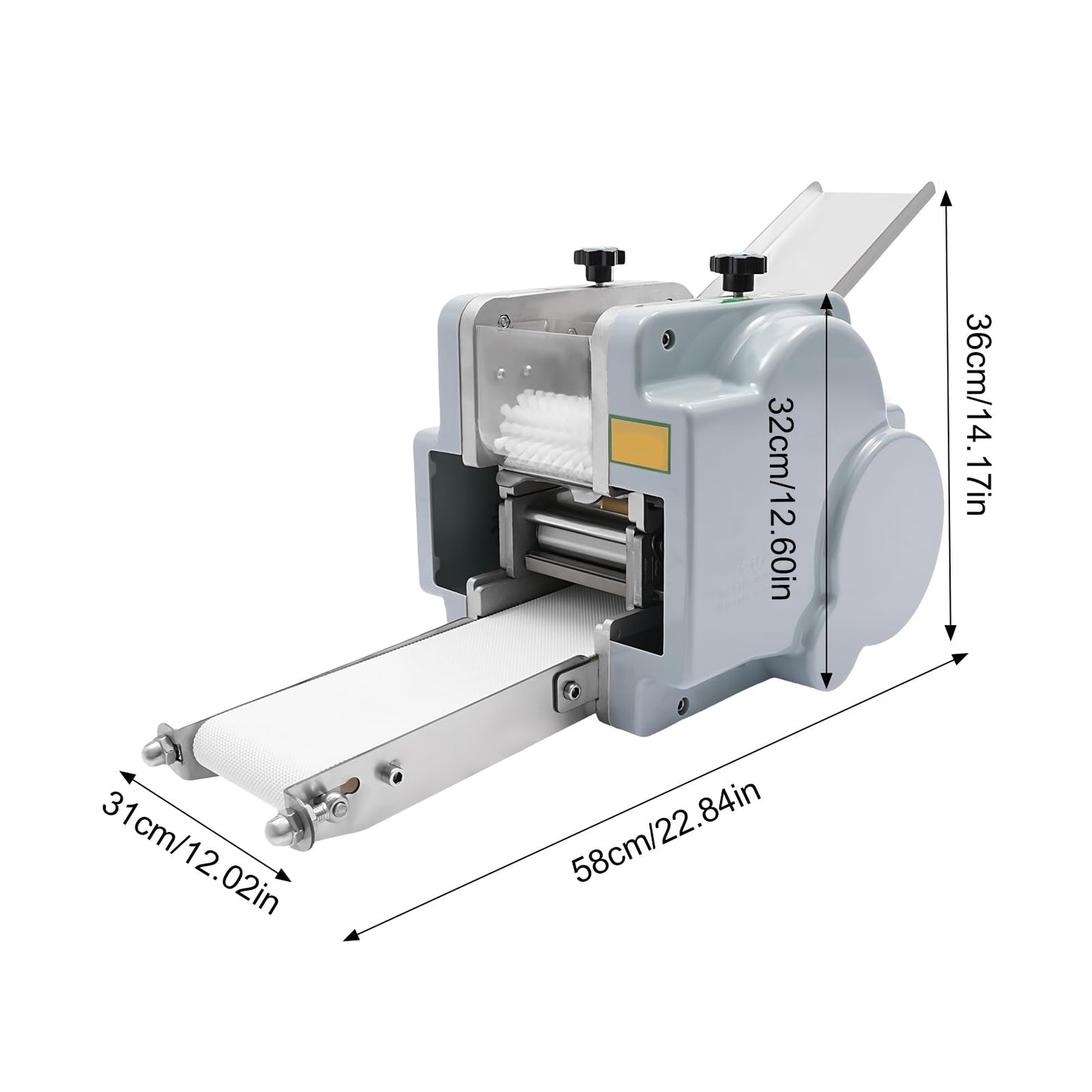 CRYBY Dumpling Wrapper Maker, 140W Automatic Dumpling Skin Processing Machine 5 Levels Dough Wrapper with Mold, Commercial Dumpling Wrapper Roller Machine Pastry Sheet Presser Chaos Skin Machine