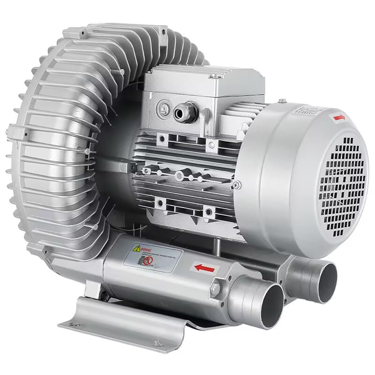 Single Phase (Large Airflow Type) Turbine Blower, 110V 120W Regenerative Blower Industrial Vacuum Pump, Single Phase High-Pressure Vortex Ring Blower