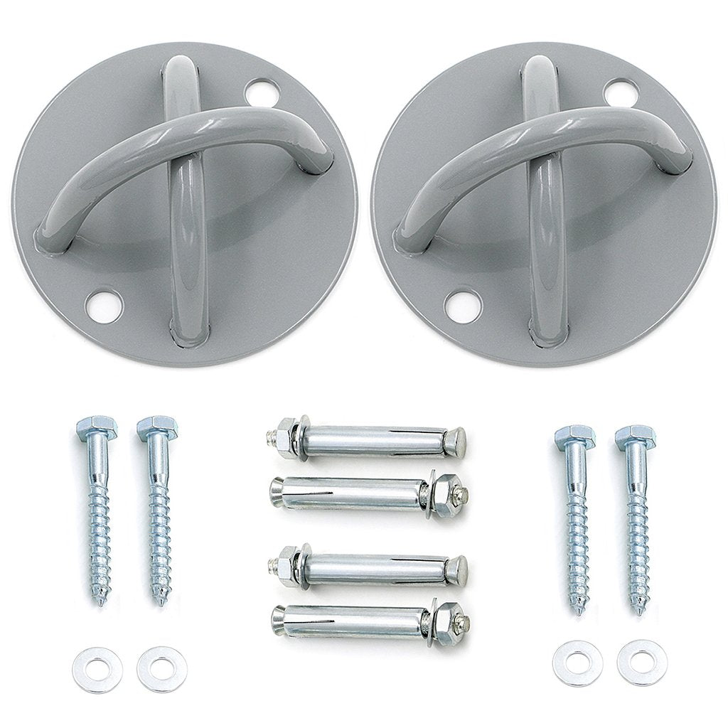 Hipiwe Ceiling Anchor - Wall Mount Bracket for Suspension Straps, Gymnastic Rings, Aerial Yoga Swing & Hammock, Resistance Band, Battle Rope (2 Pcs)