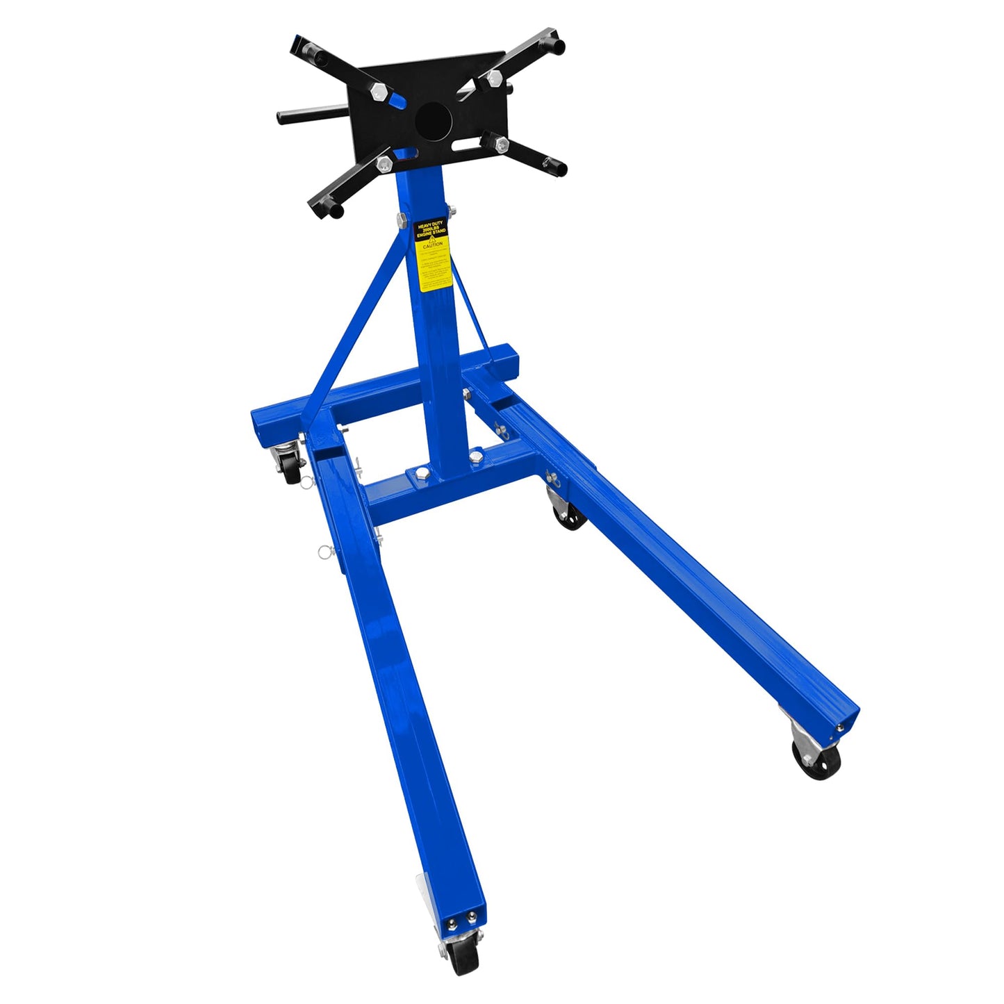 KEIKI Engine Stand 2000LBS Capacity, 360 Degree Rotating Engine Run Stand, Steel Motor Stand with 6 Casters, Foldable Engine Holder for Auto Repair & Maintenance (Blue)