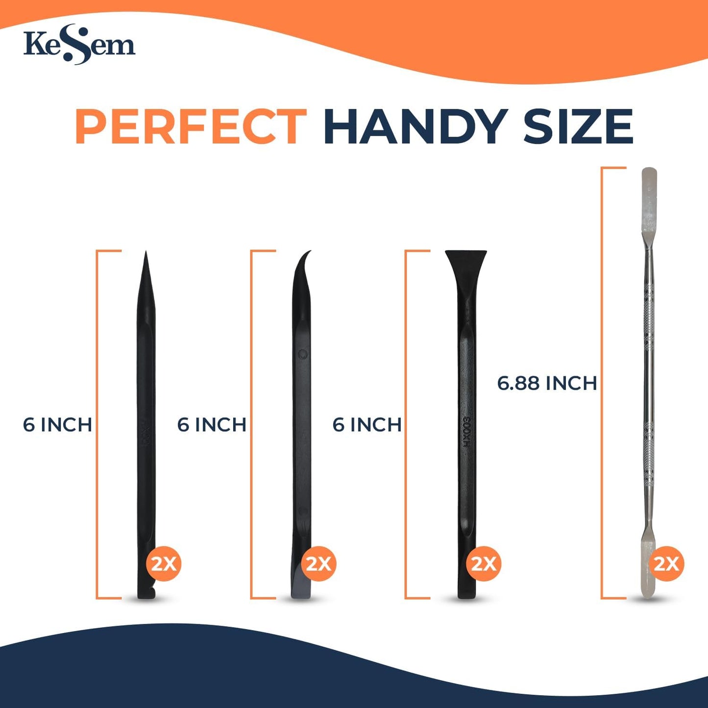 KESEM 8pcs Spudger Pry Opening Tool Kit, Plastic & Metal Spudger Prying & Open Tools for iPhone, Laptop, iPad, Cell