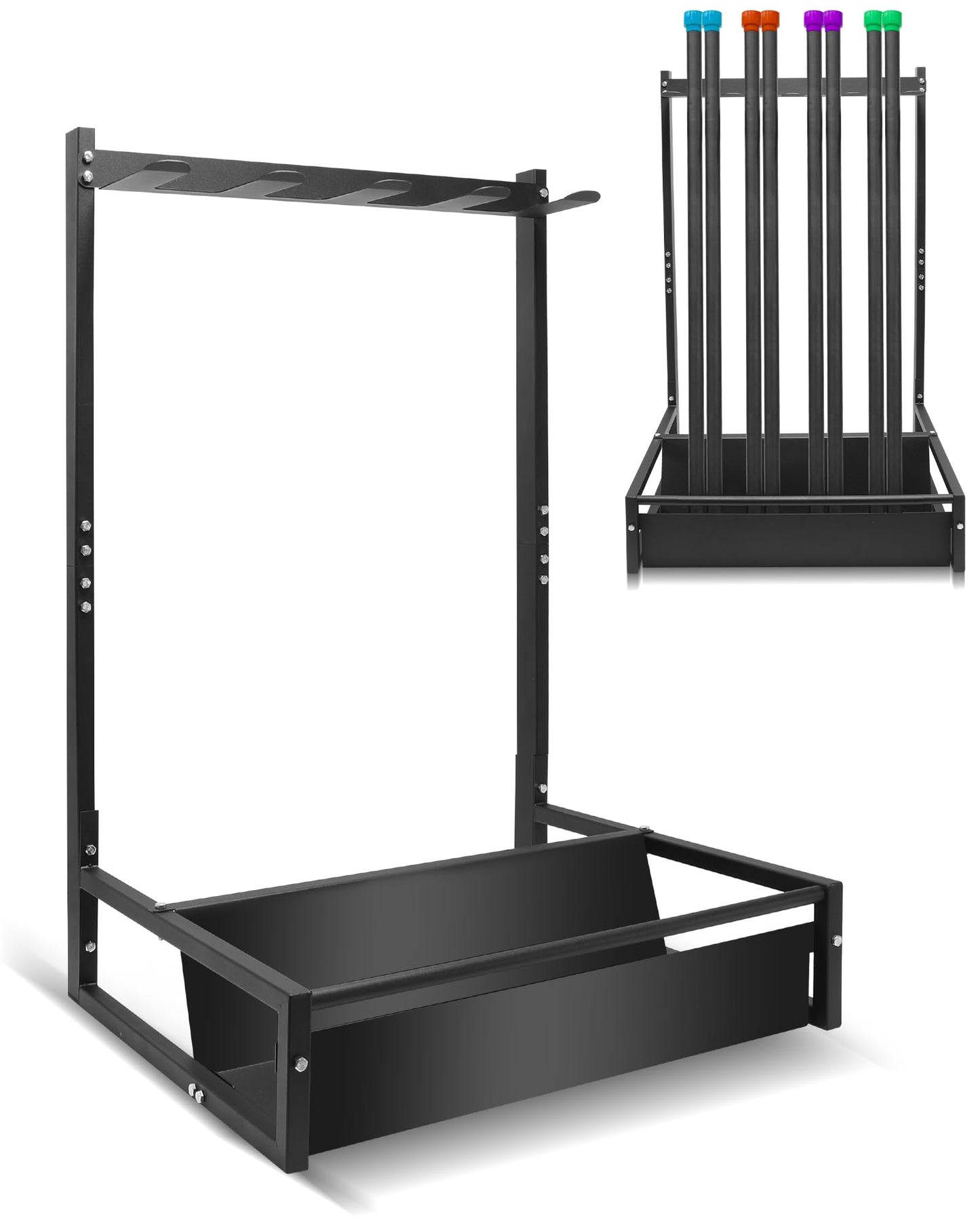 Weighted Bar Rack, Vertical Barbell Holder Suitable for Storing and Organizing Weighted Bar Equipment, Barbell Storage Rack Can Hold Multiple Weighted Barbells Upright