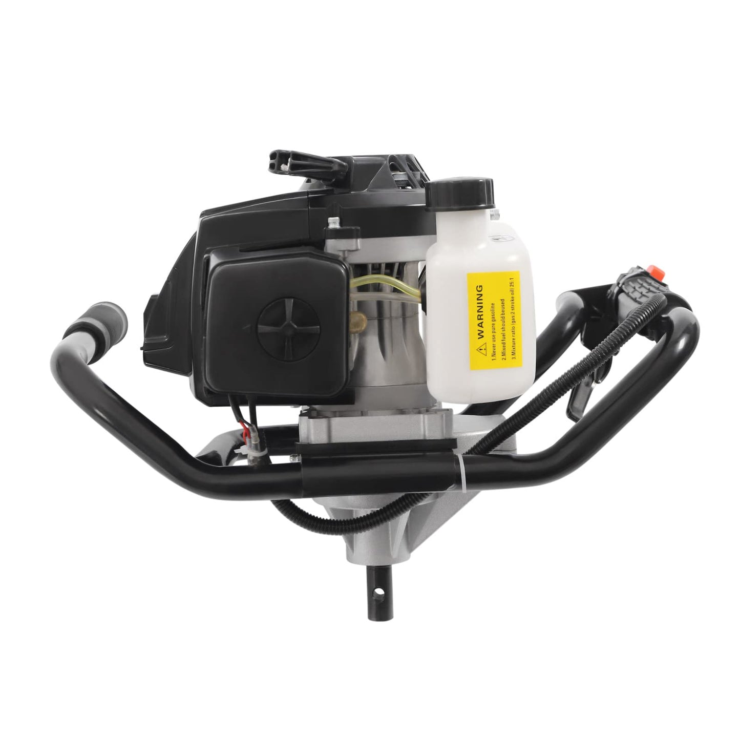 Auger Post Hole Digger, 72CC 2-Stroke 3000W Gas Powered Earth Post Hole Digger Fence Earth Auger Single Cylinder Air-Cooled Post Hole Digger with 3 Auger Drill Bits 6" 10" 12" for Farm Garden Plant