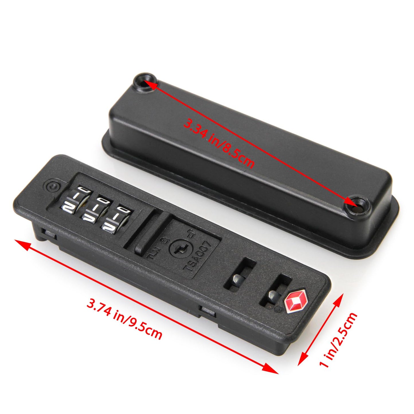 Ech.Apr 2-Pack TSA Locks for Luggage, Luggage Locks TSA Approved, Small Travel Combination Lock for Luggage Bag Backpack Baggage Suitcase, Black EA354N