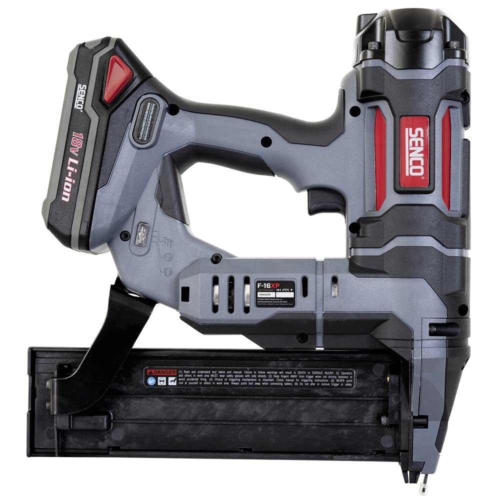 SENCO 10N0001N Fusion F-16XP 18V Lithium-Ion 2-1/2 in. Cordless 16 ga. Straight Finish Nailer (1.5 Ah)