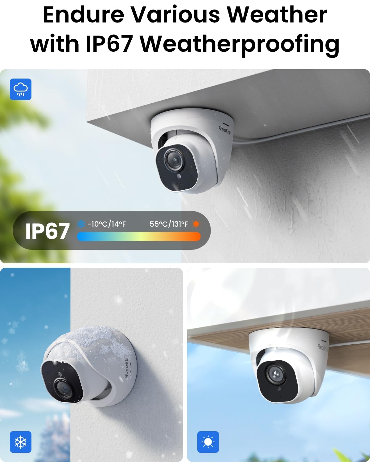 REOLINK 4K PoE Security Camera System Wired, 8pcs 8MP PoE Cameras, Smart Person/Vehicle Detection, 16CH NVR with 4TB HDD, H.265, 24/7 Recording, High Bitrate & Clear Stream, RLK16-800D8