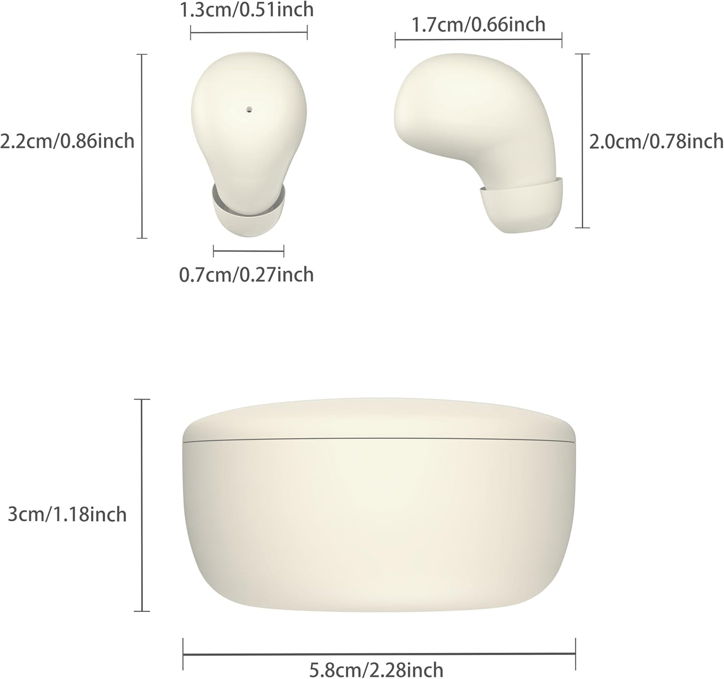 MSHUKCOE 5.4 Mini Invisible Headphones Bluetooth True Wireless Hidden in-Ear Earphones Sport Audio Earbud,Comfortable