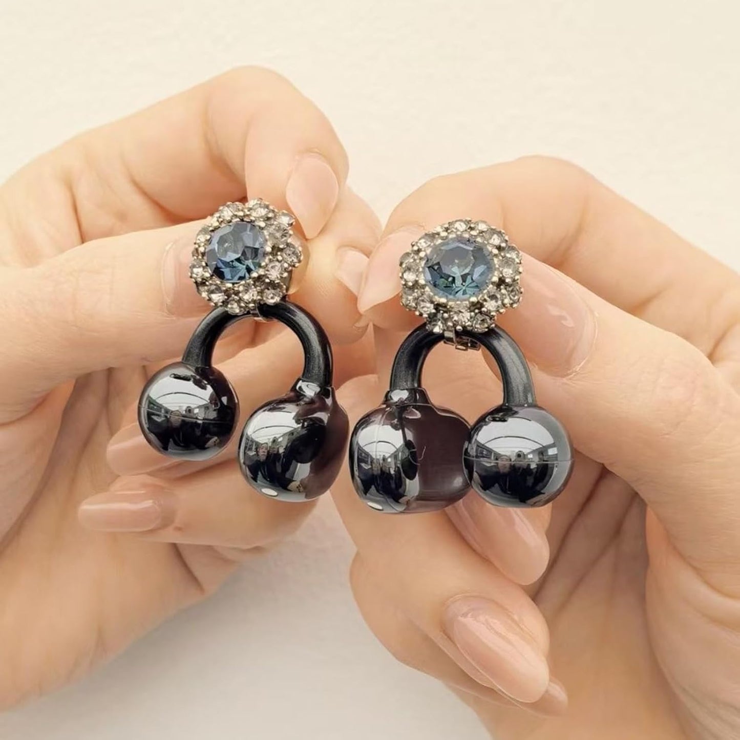 Chooseyo Rhinestone for Clip on Earbuds Open Ear Accessories, Elegant Zirconia Decorative Earphone Accessories