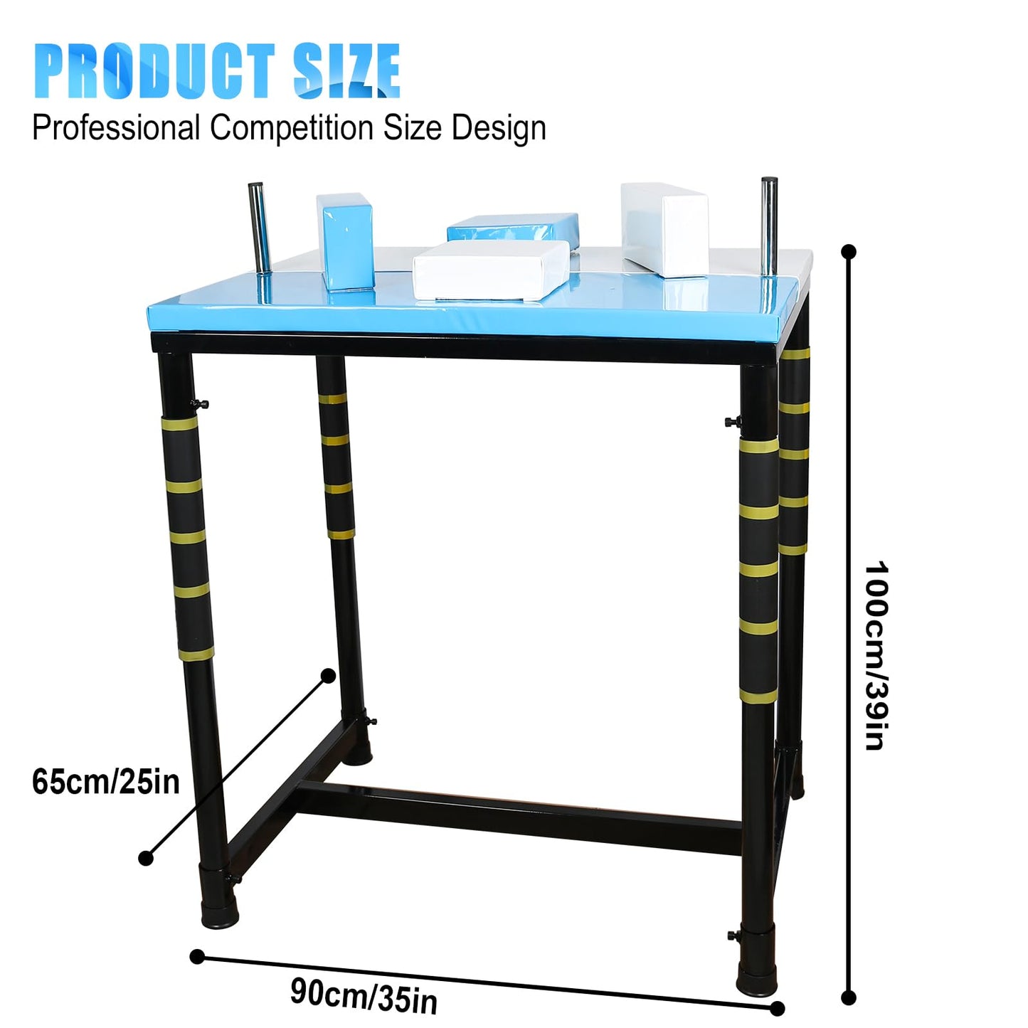 INNOLIFE Professional Arm Wrestling Battle Table, Arm Strength Training Equipment Competition Training Arm Wrestling Table for Use in Home Gym, Blue & White