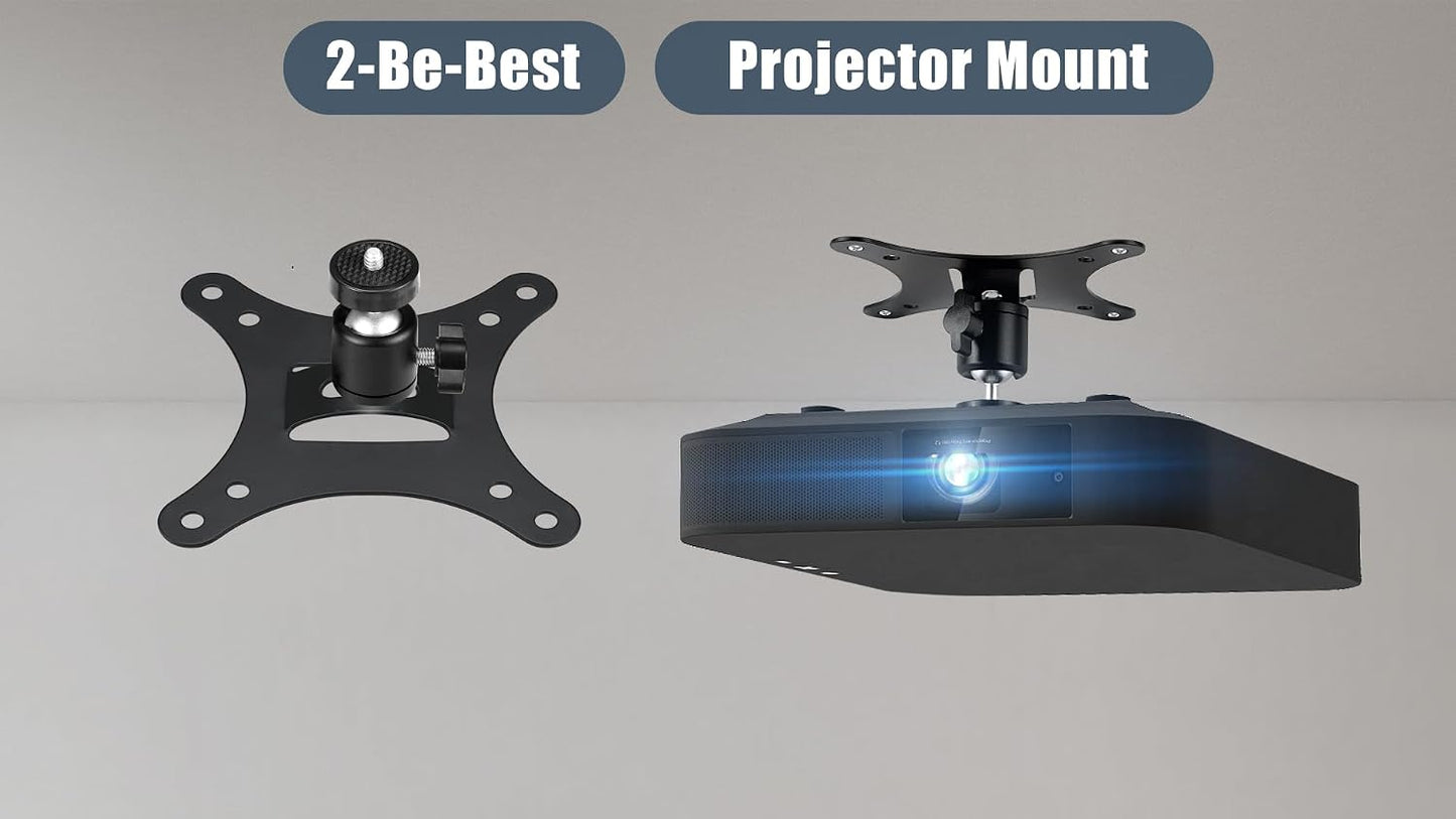 2-Be-Best Adjustable Mini Projector Ceiling Mount - Universal Bracket in Black