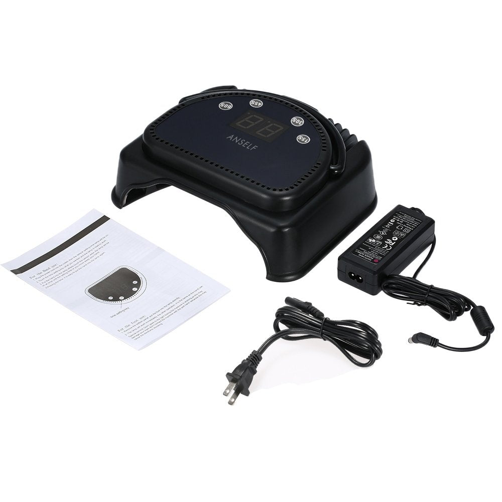 Anself 64W Pro LED Gel Nail Dryer Curing Lamp Nail Polish Machine 110-240V With Lifting Handle Touch Sensor LCD Screen