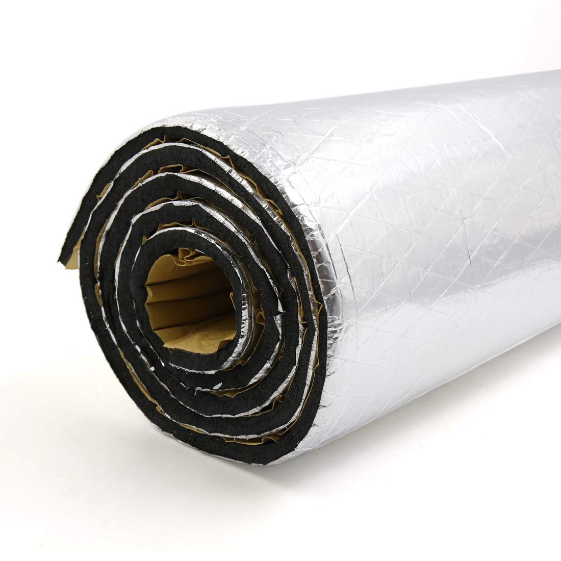 uxcell 394mil 10mm 21.5sqft Sound Deadening Mat Aluminum Foil Foam Car Fender Engine Heat Sound Deadener Insulation Mat 79" x 40" for Cars