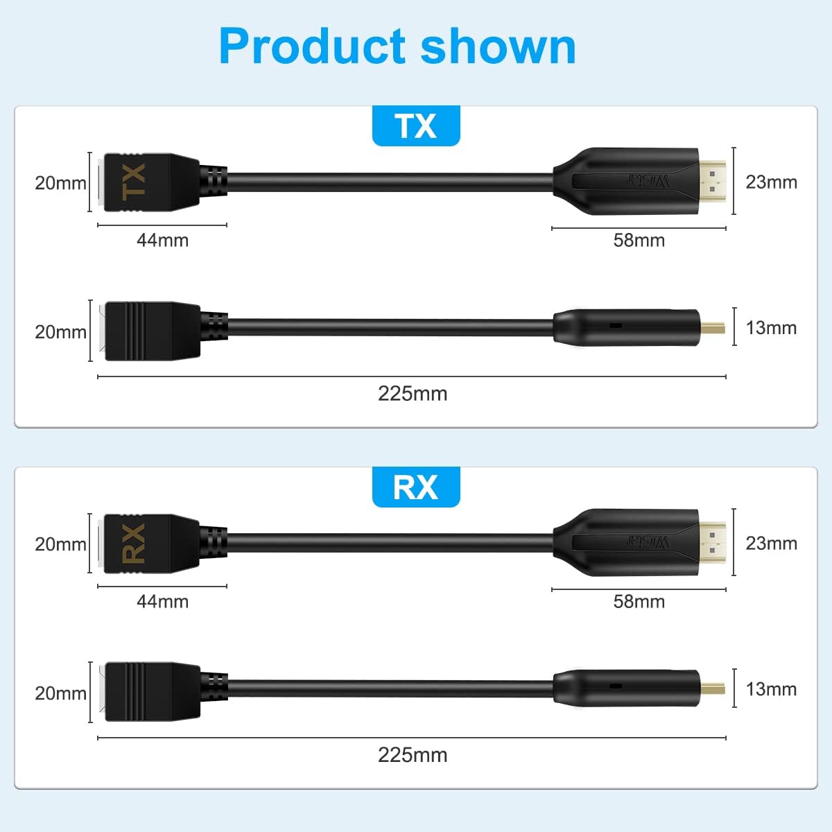 HDSUNWSTD Cat5e Cat6 RJ45 RJ45 2 196ft/60m 1080p HDMI Over Ethernet / Ethernet Cable, Male to Female HDMI to Ethernet