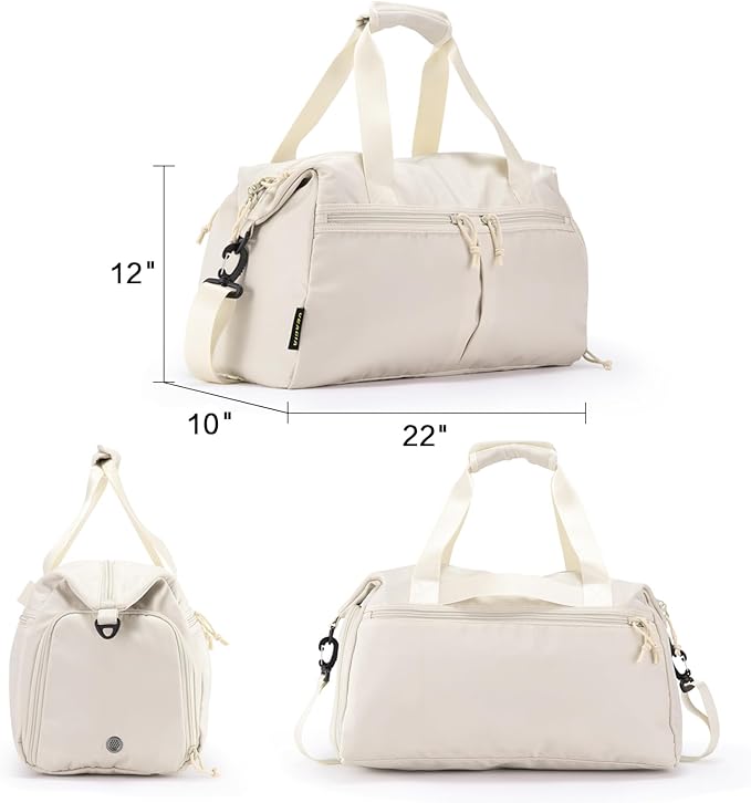 Weekender Duffel Bag with Shoe Compartment And Wet Pocket-Luggage Everyday Overnight Bag for Men and Women Travel-Carry On Gym Bag