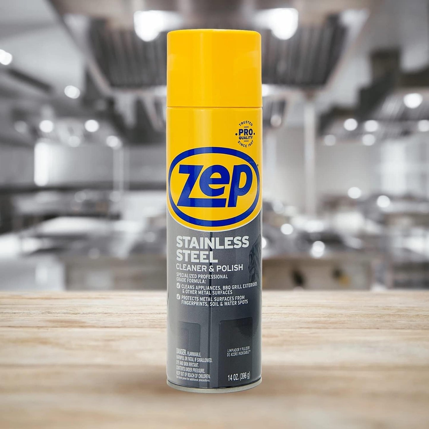 Zep Stainless Steel Cleaner & Polish - 14 Ounces | Protects Metal Surfaces from Fingerprints & Water Spots