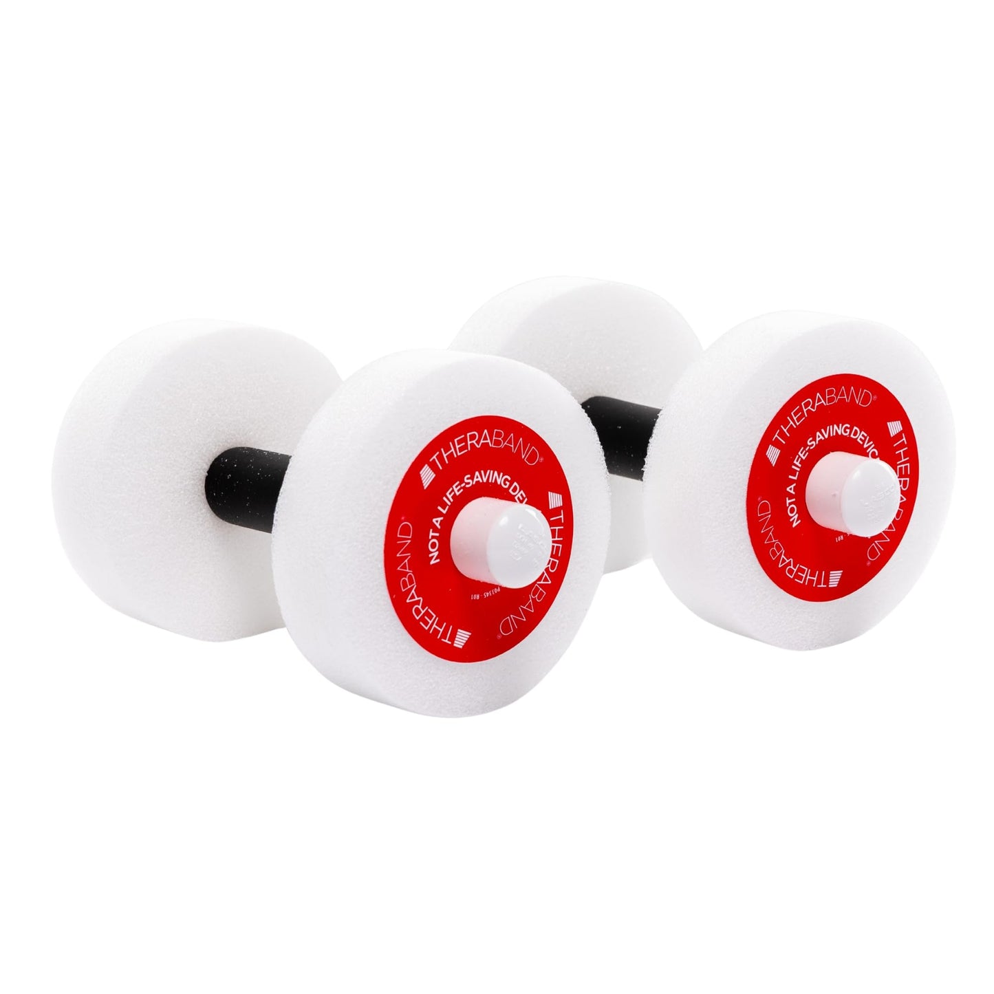 THERABAND Water Weights, Aquatic Dumbbells for Pool Fitness, Pair, Red Light Resistance Level, for Pool Exercise and Water Aerobics for Adults, Foam Pool Weights for Therapy and Fitness Workouts